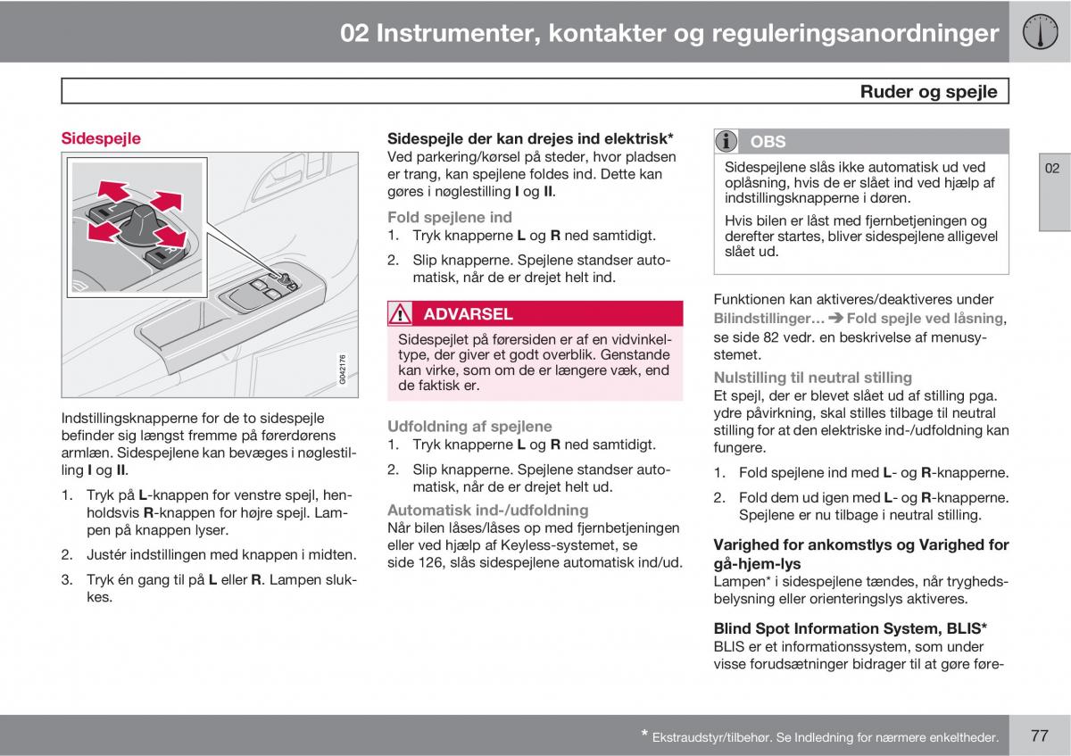 Volvo C30 Bilens instruktionsbog / page 79