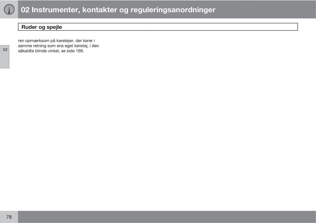 Volvo C30 Bilens instruktionsbog / page 80