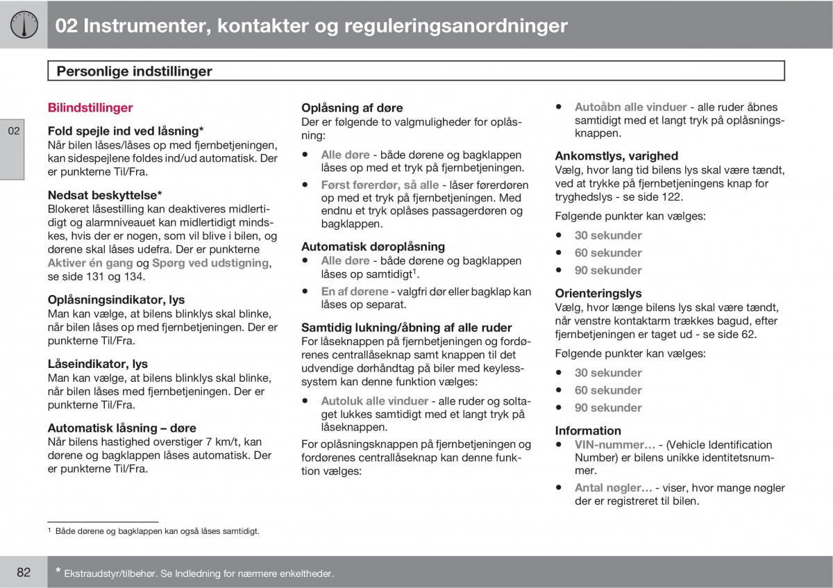 Volvo C30 Bilens instruktionsbog / page 84