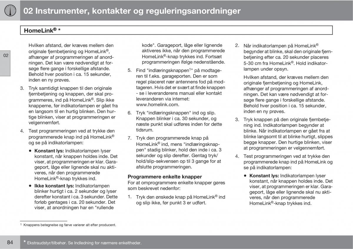 Volvo C30 Bilens instruktionsbog / page 86