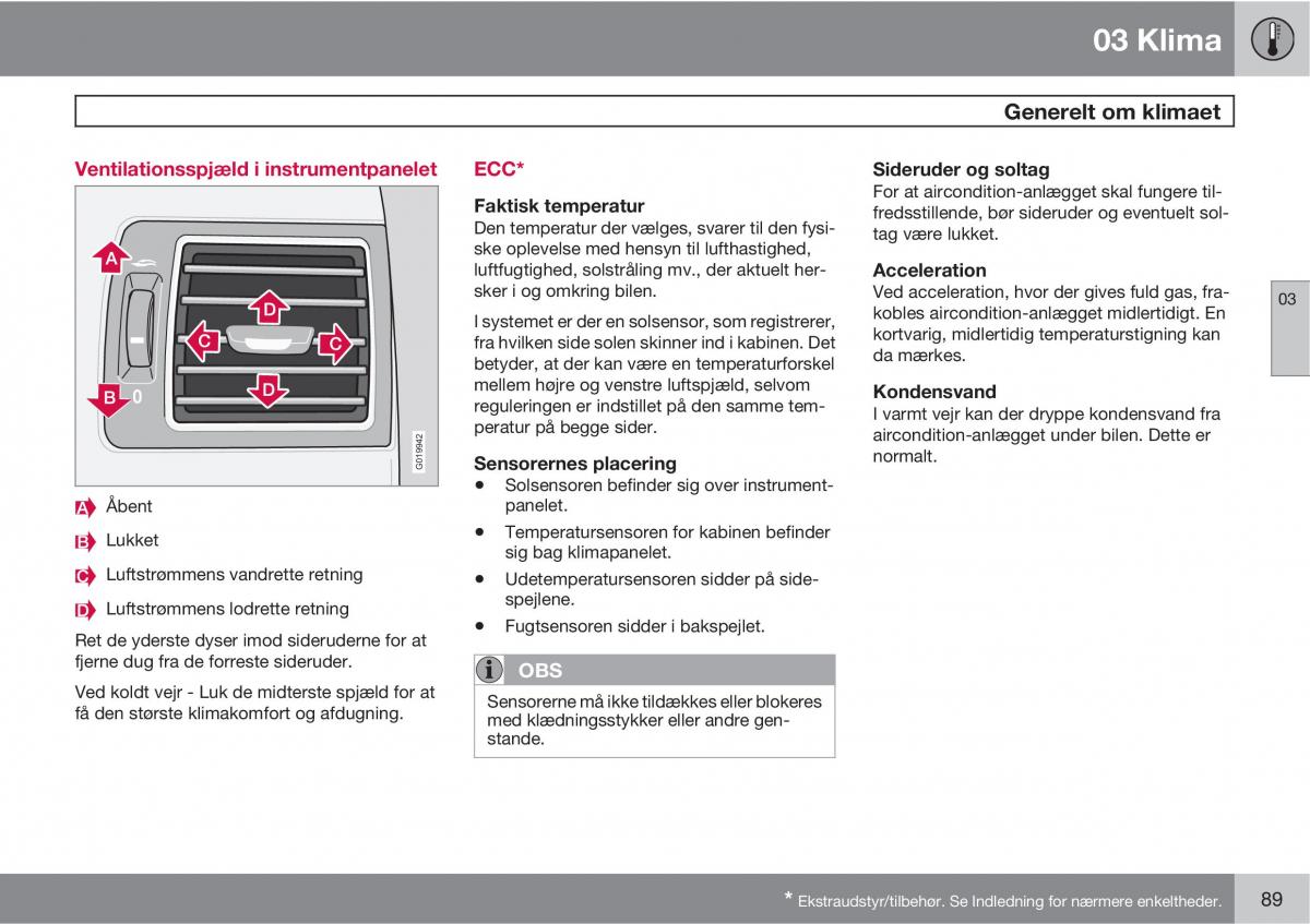 Volvo C30 Bilens instruktionsbog / page 91