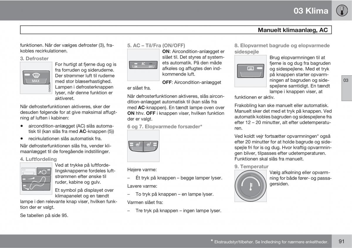 Volvo C30 Bilens instruktionsbog / page 93