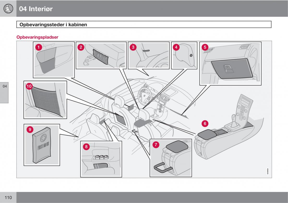 Volvo C30 Bilens instruktionsbog / page 112