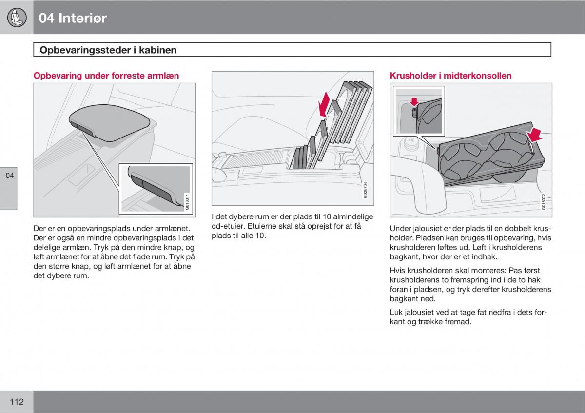 Volvo C30 Bilens instruktionsbog / page 114