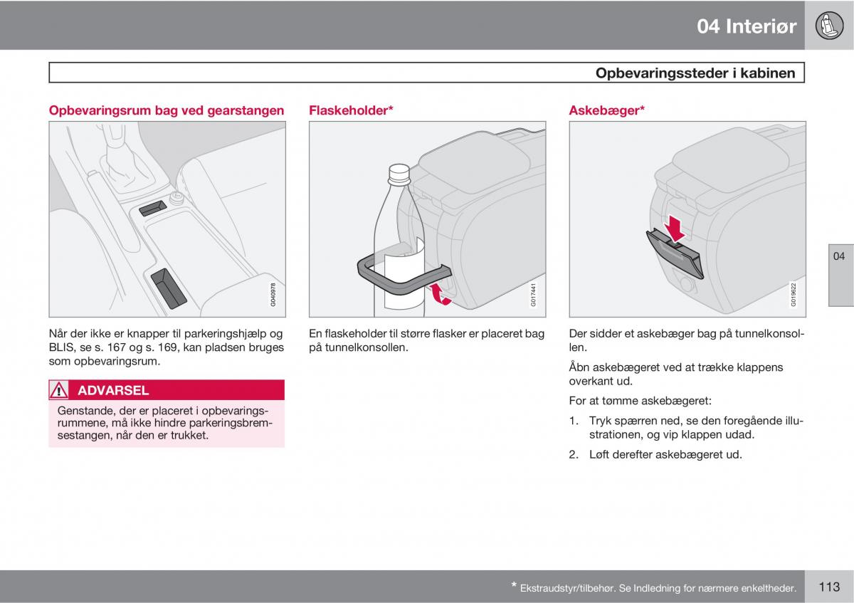 Volvo C30 Bilens instruktionsbog / page 115