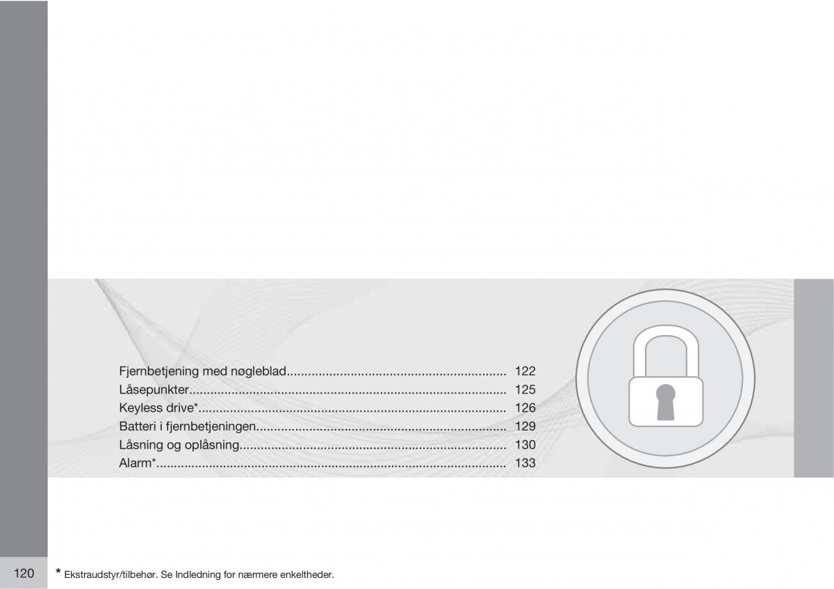 Volvo C30 Bilens instruktionsbog / page 122