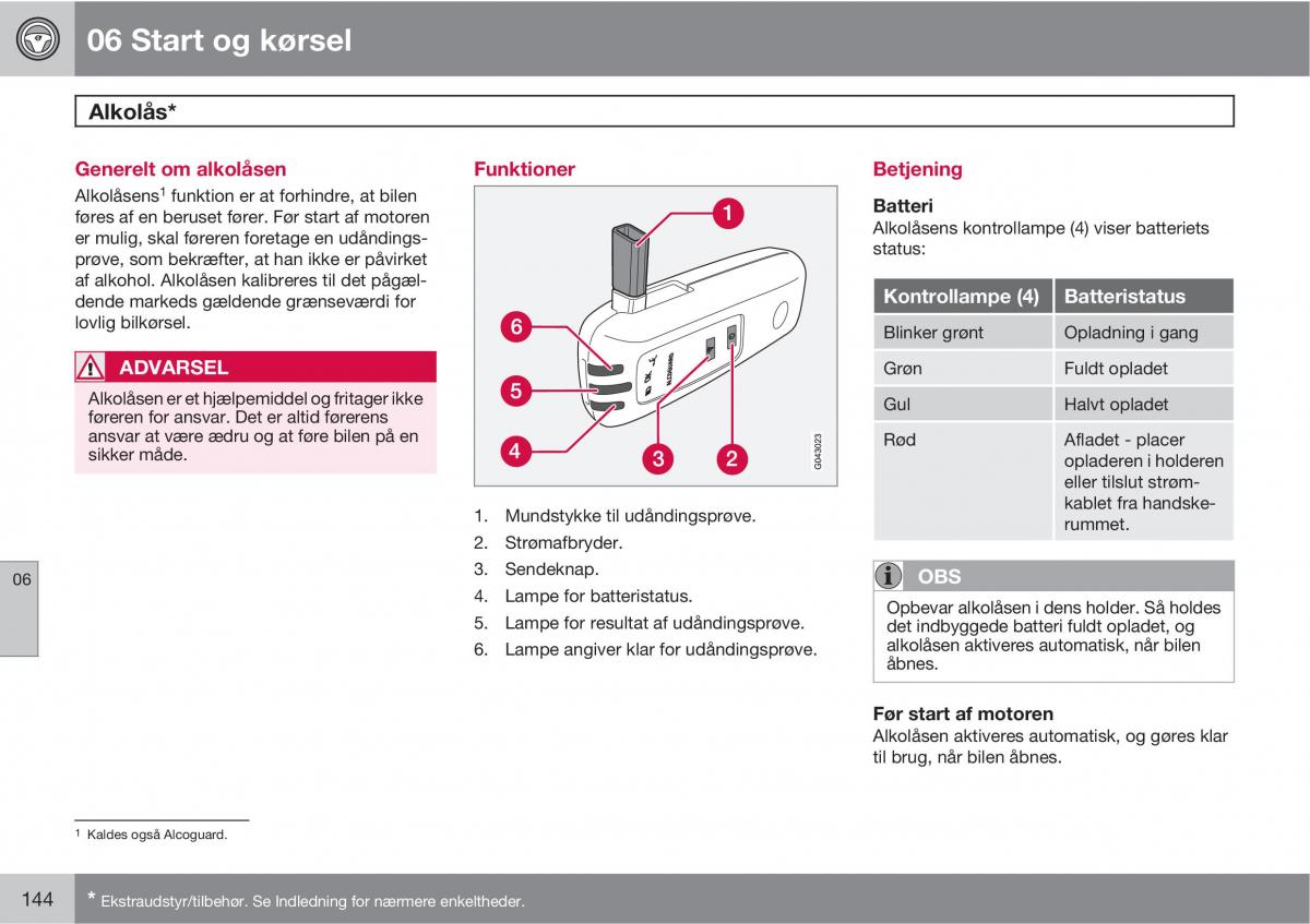 Volvo C30 Bilens instruktionsbog / page 146