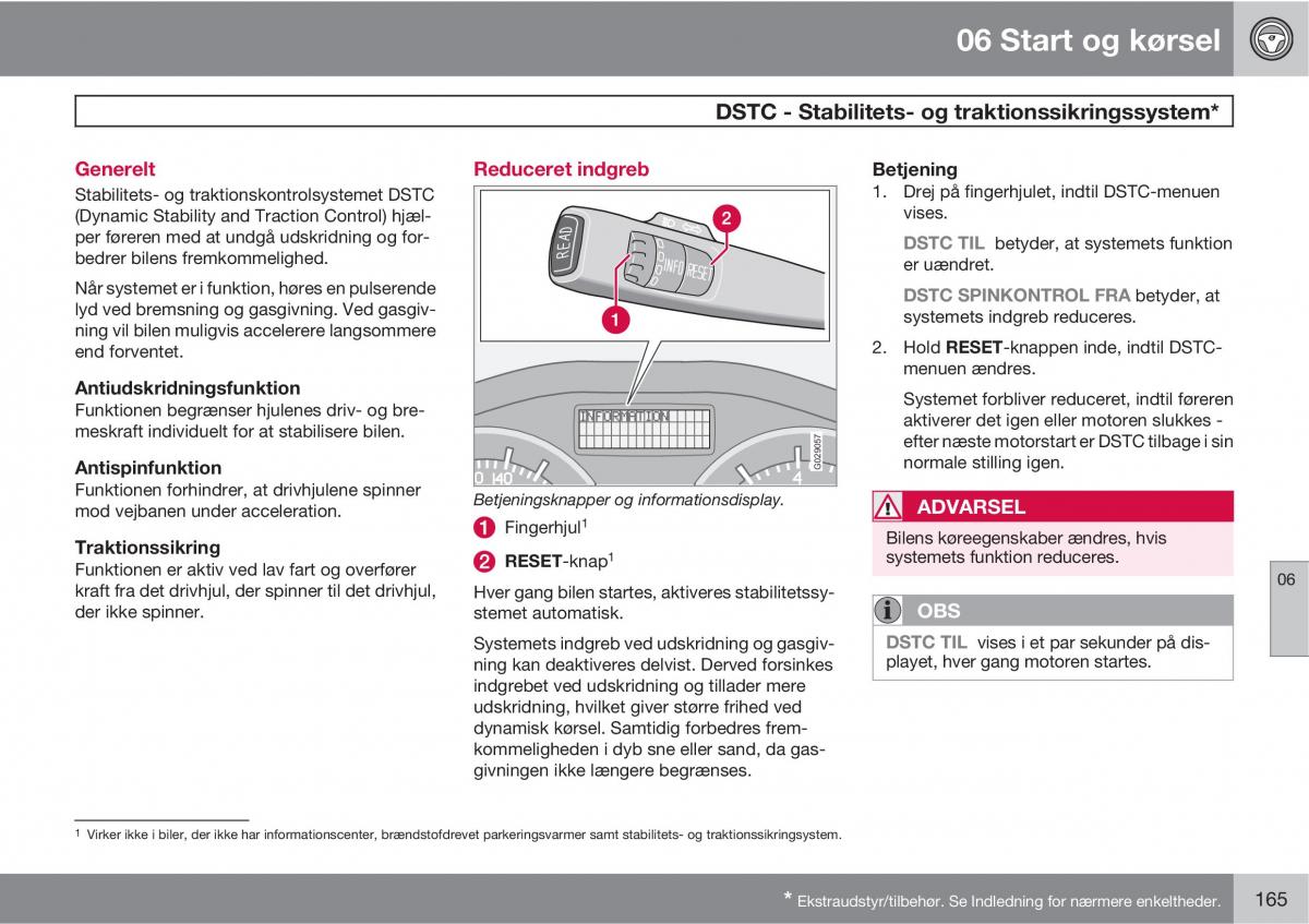 Volvo C30 Bilens instruktionsbog / page 167