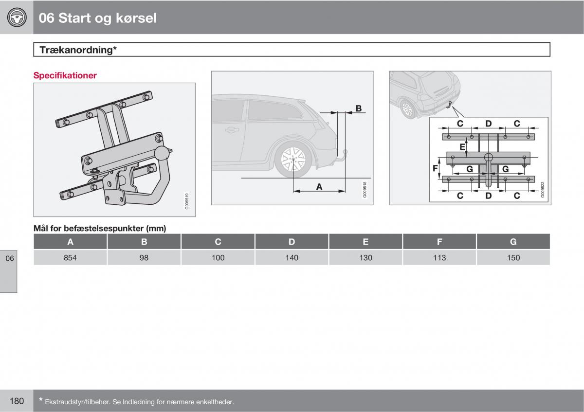 Volvo C30 Bilens instruktionsbog / page 182