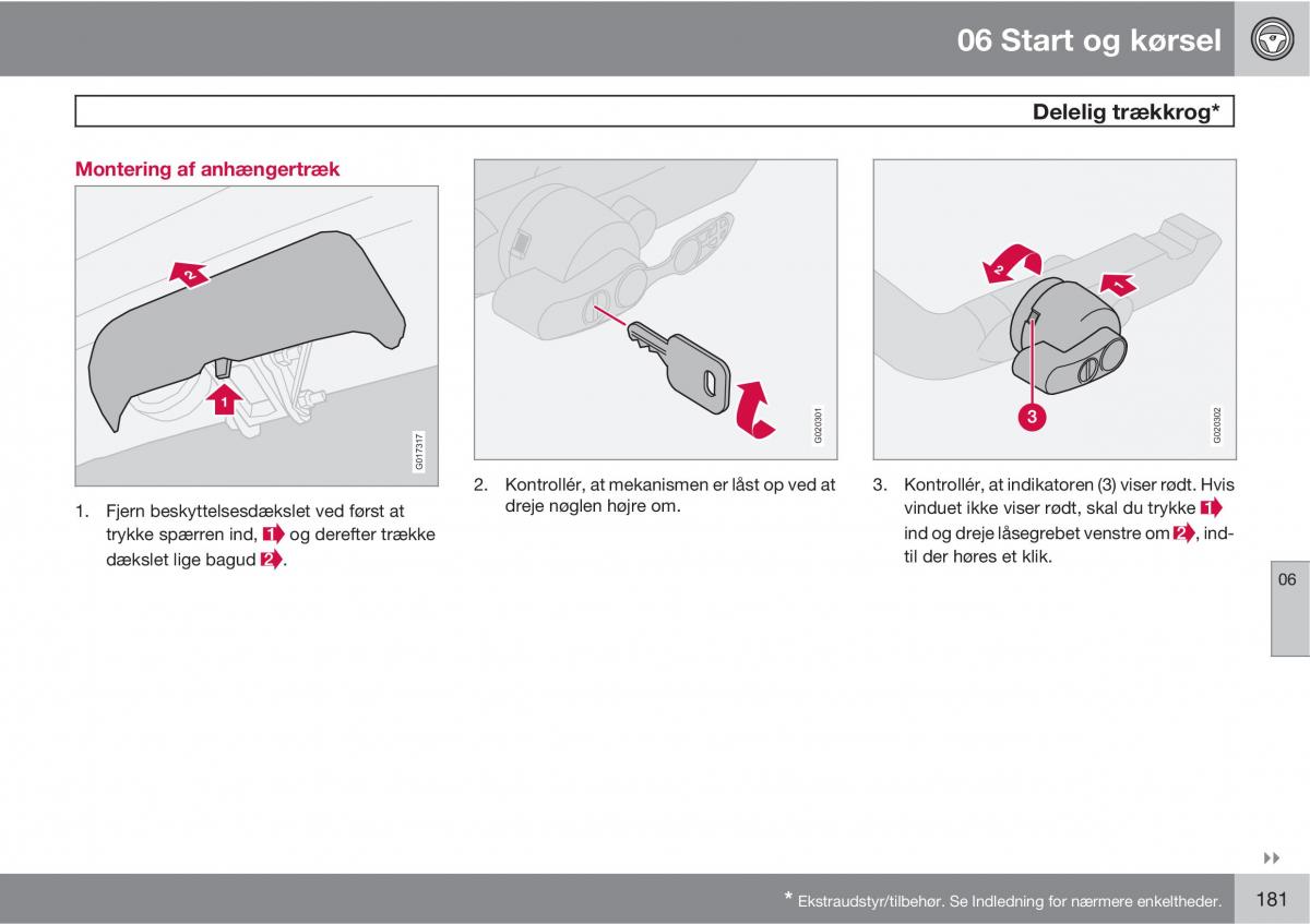 Volvo C30 Bilens instruktionsbog / page 183