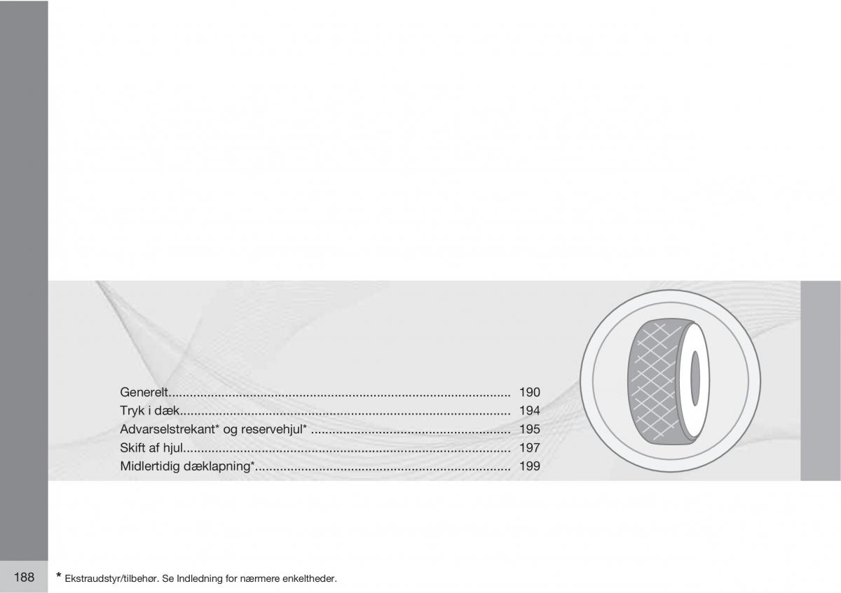 Volvo C30 Bilens instruktionsbog / page 190