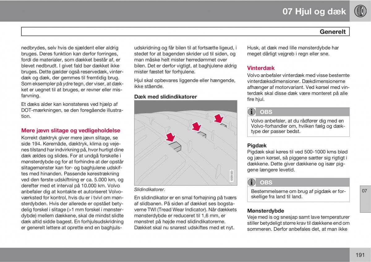 Volvo C30 Bilens instruktionsbog / page 193