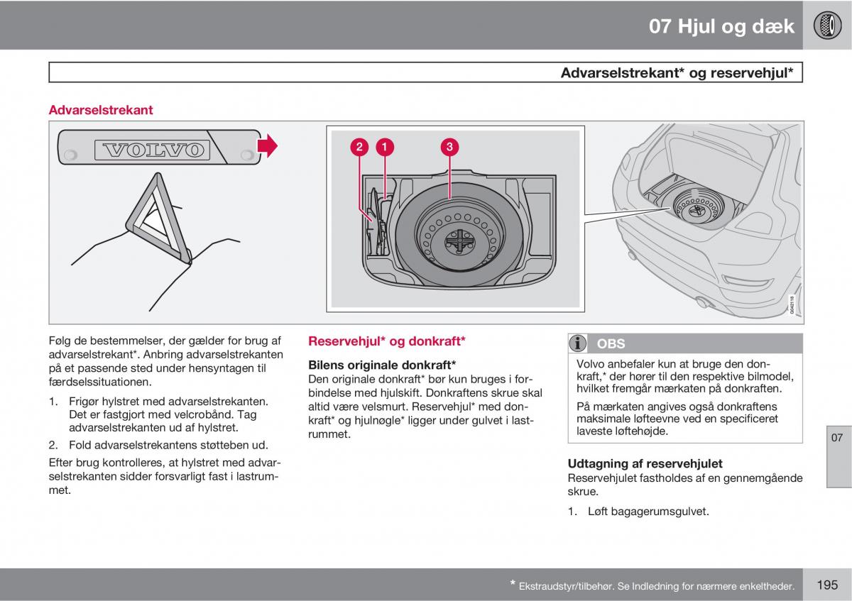 Volvo C30 Bilens instruktionsbog / page 197