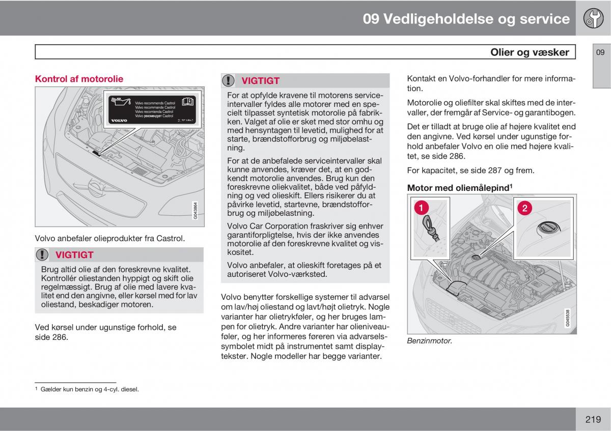 Volvo C30 Bilens instruktionsbog / page 221