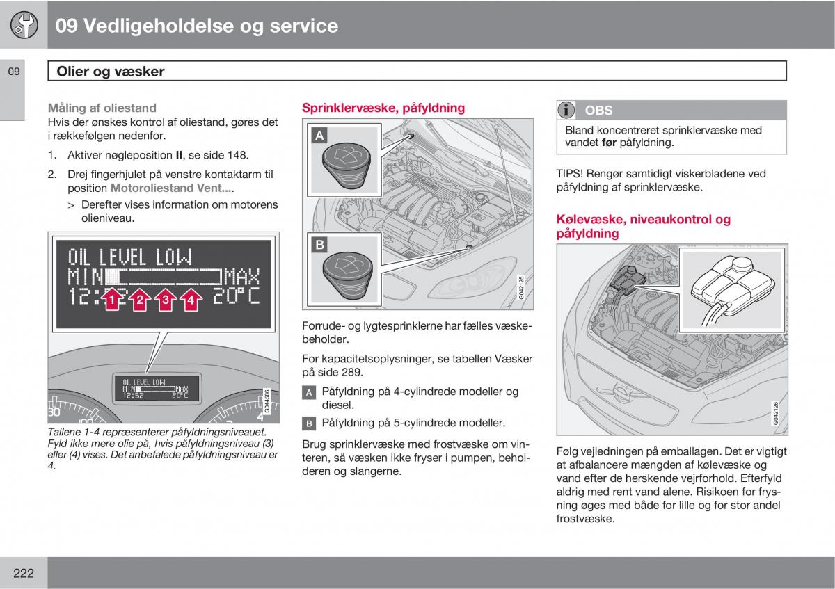 Volvo C30 Bilens instruktionsbog / page 224