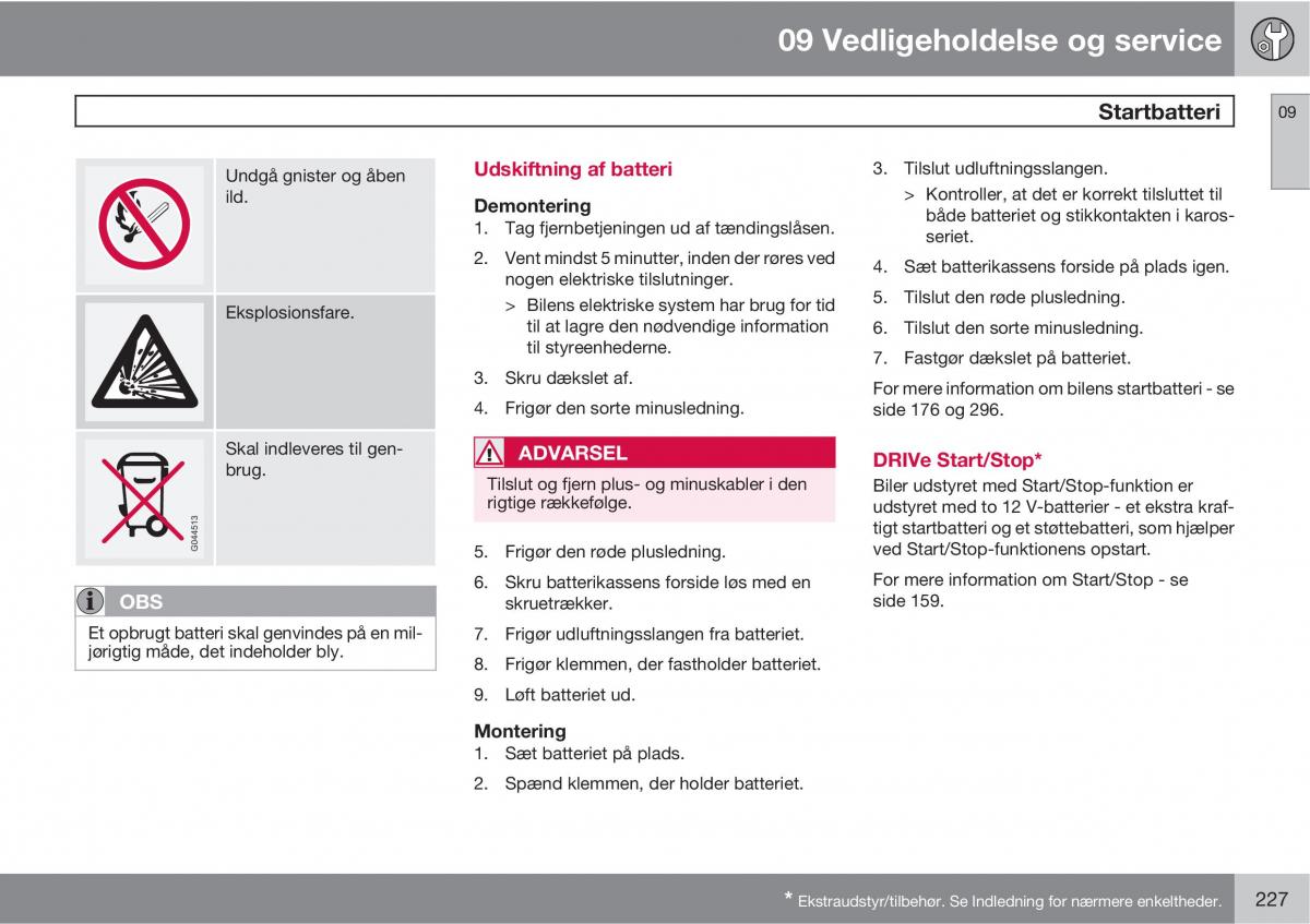 Volvo C30 Bilens instruktionsbog / page 229