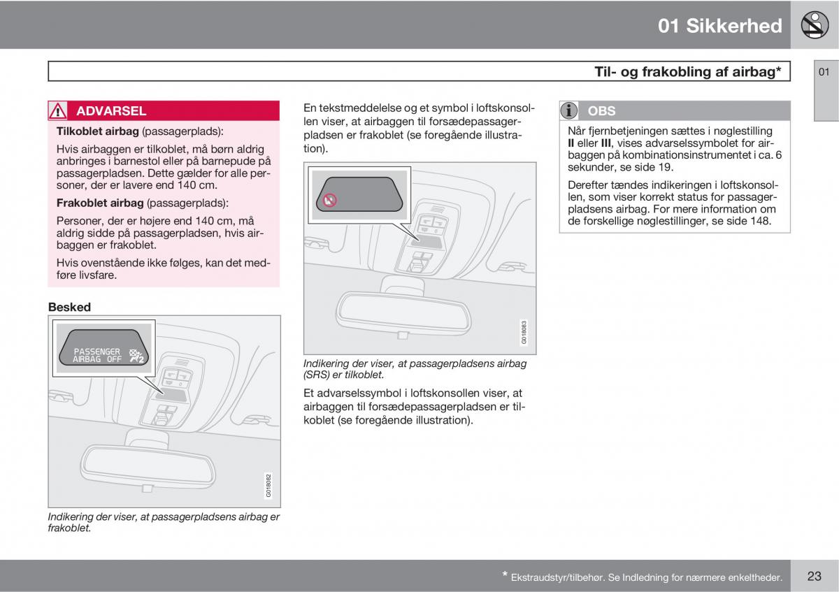 Volvo C30 Bilens instruktionsbog / page 25