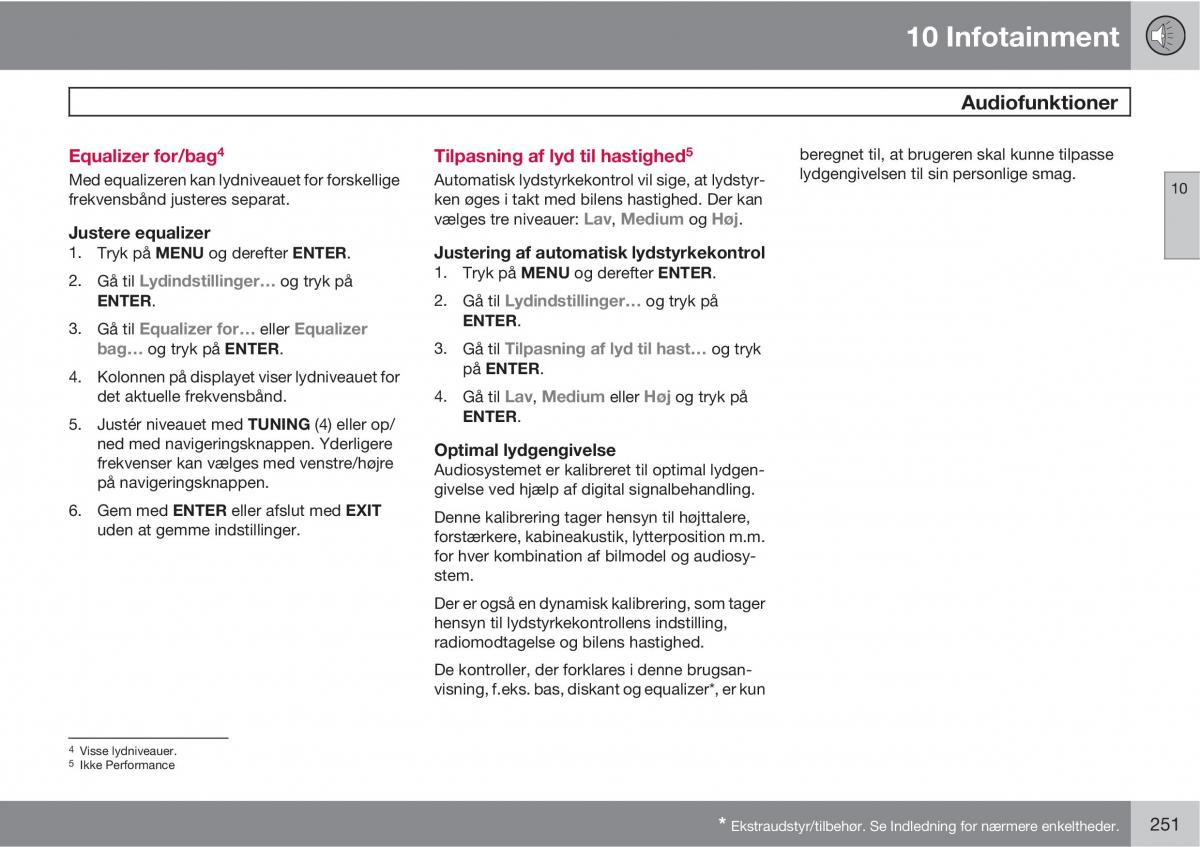 Volvo C30 Bilens instruktionsbog / page 253