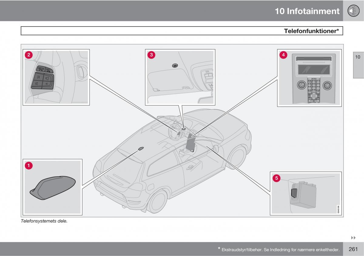 Volvo C30 Bilens instruktionsbog / page 263