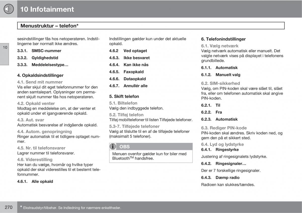 Volvo C30 Bilens instruktionsbog / page 272