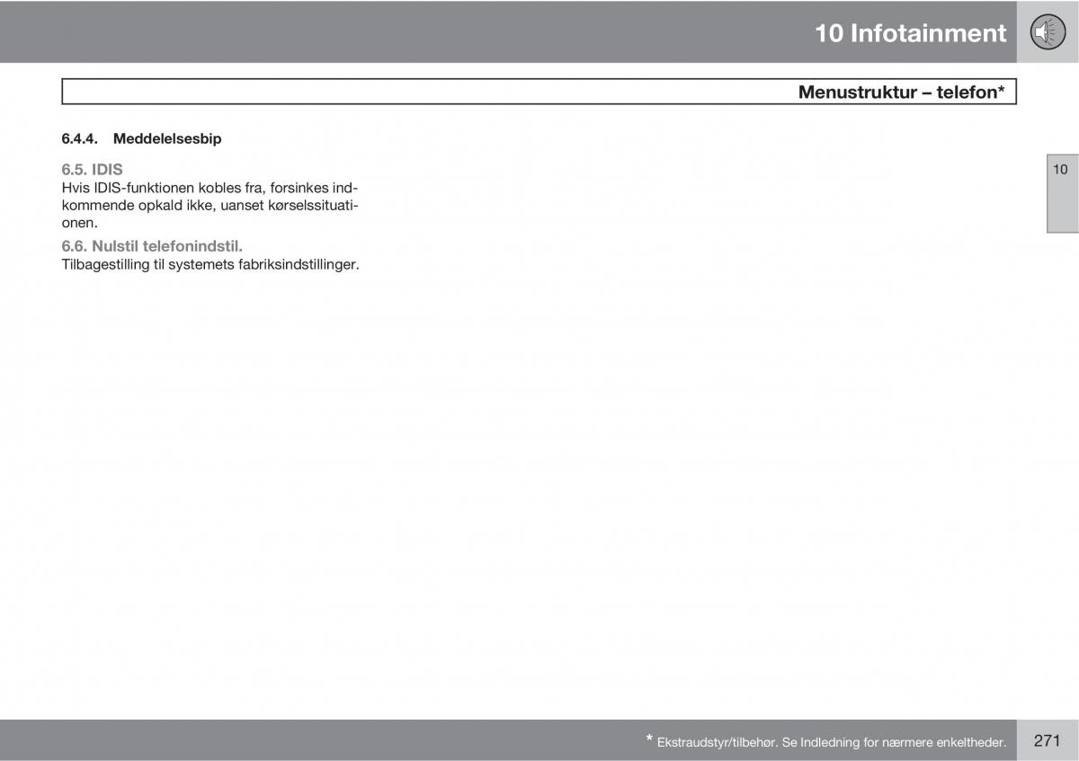 Volvo C30 Bilens instruktionsbog / page 273