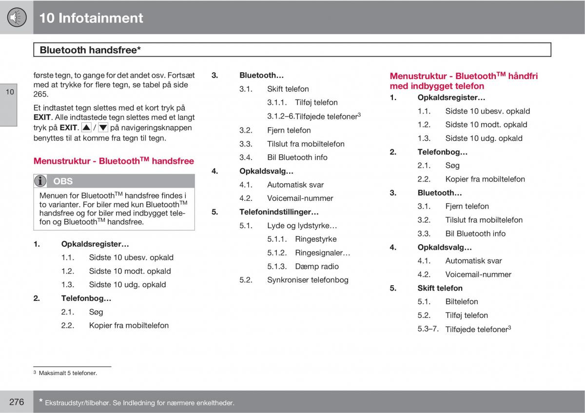 Volvo C30 Bilens instruktionsbog / page 278