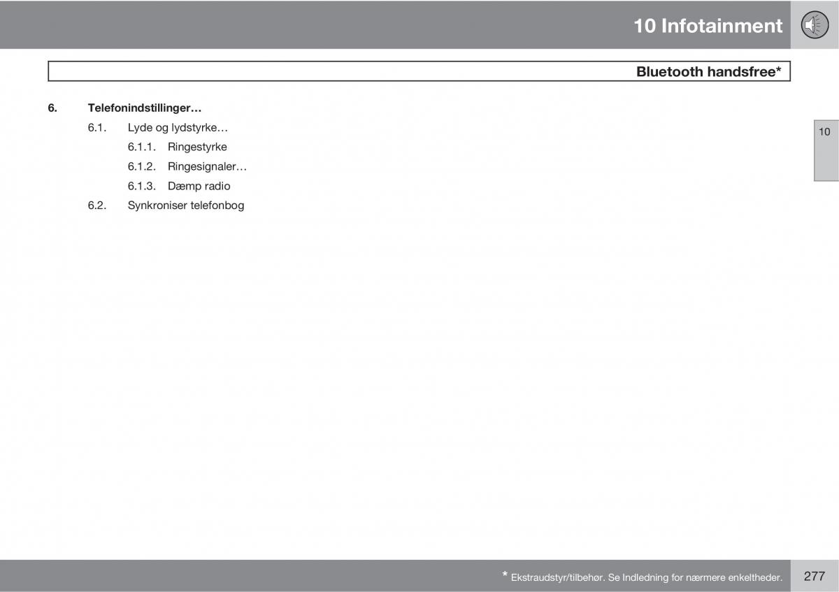 Volvo C30 Bilens instruktionsbog / page 279