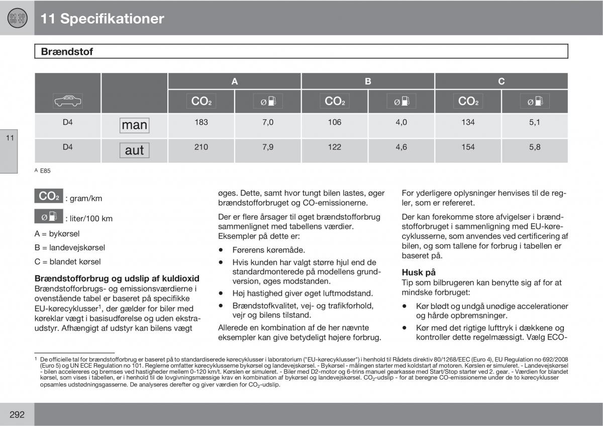 Volvo C30 Bilens instruktionsbog / page 294