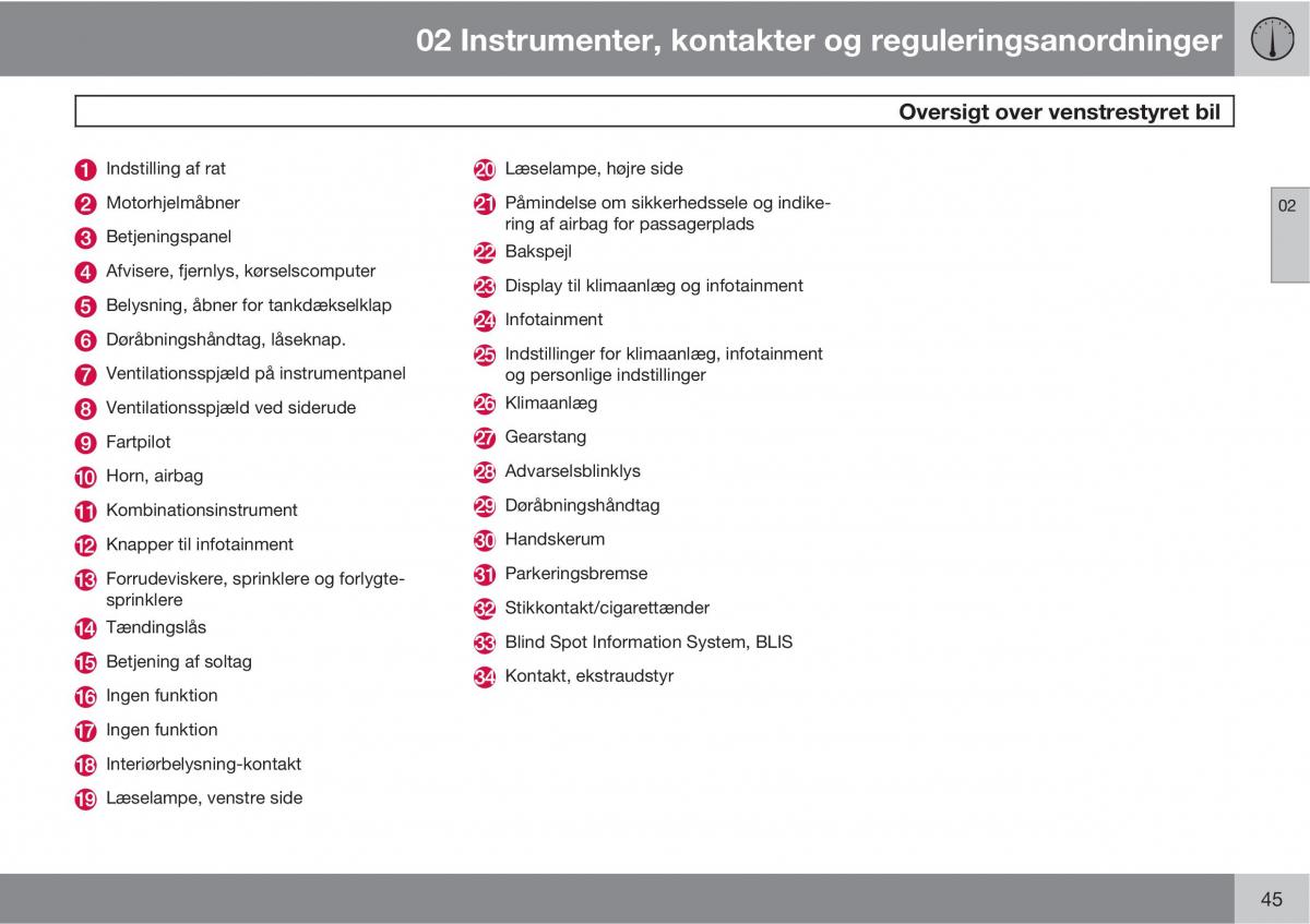 Volvo C30 Bilens instruktionsbog / page 47