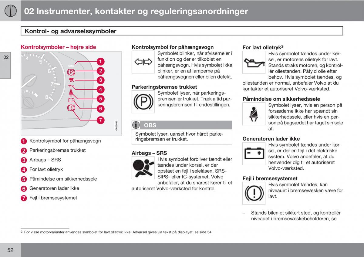 Volvo C30 Bilens instruktionsbog / page 54