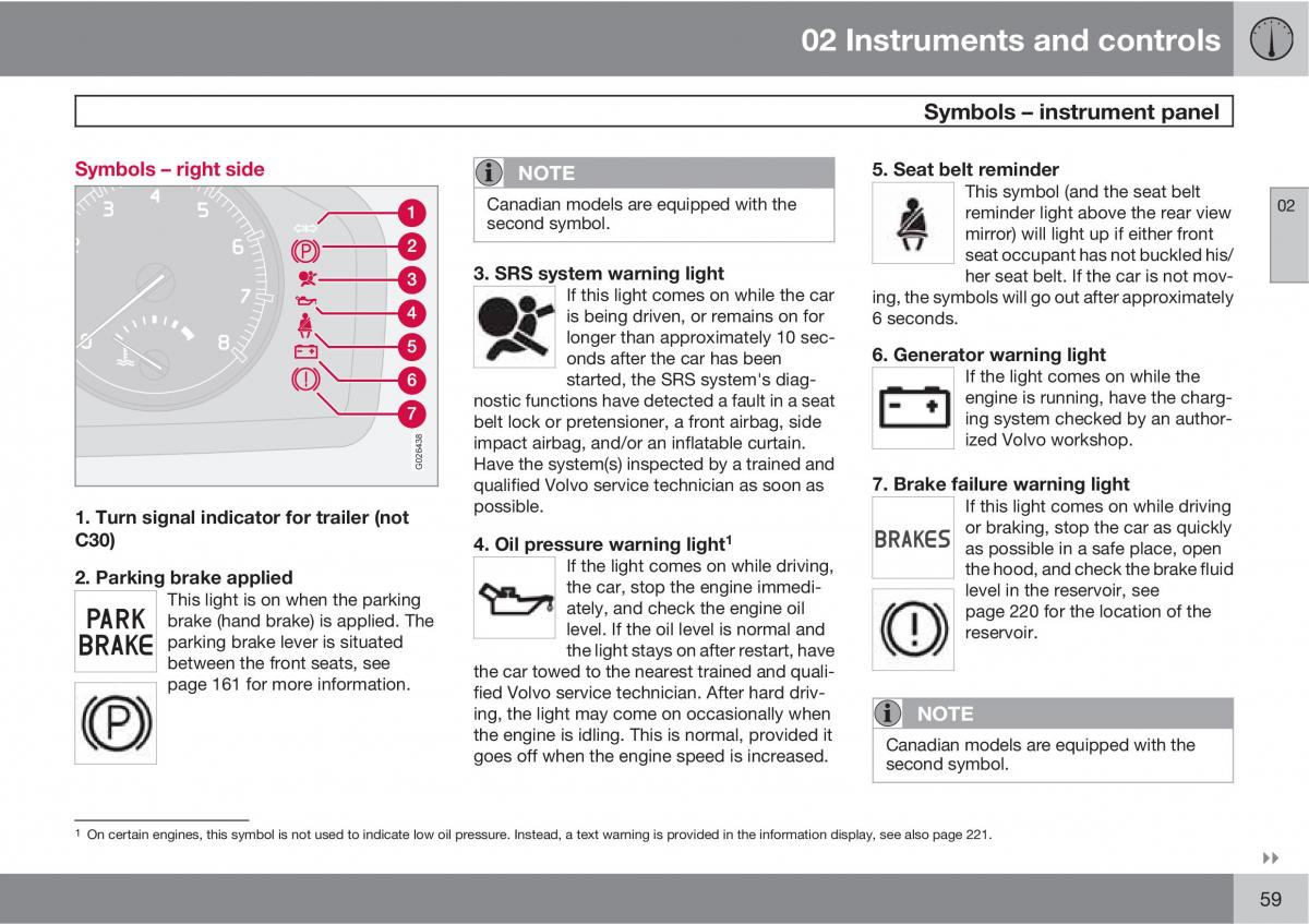 Volvo C30 owners manual / page 59