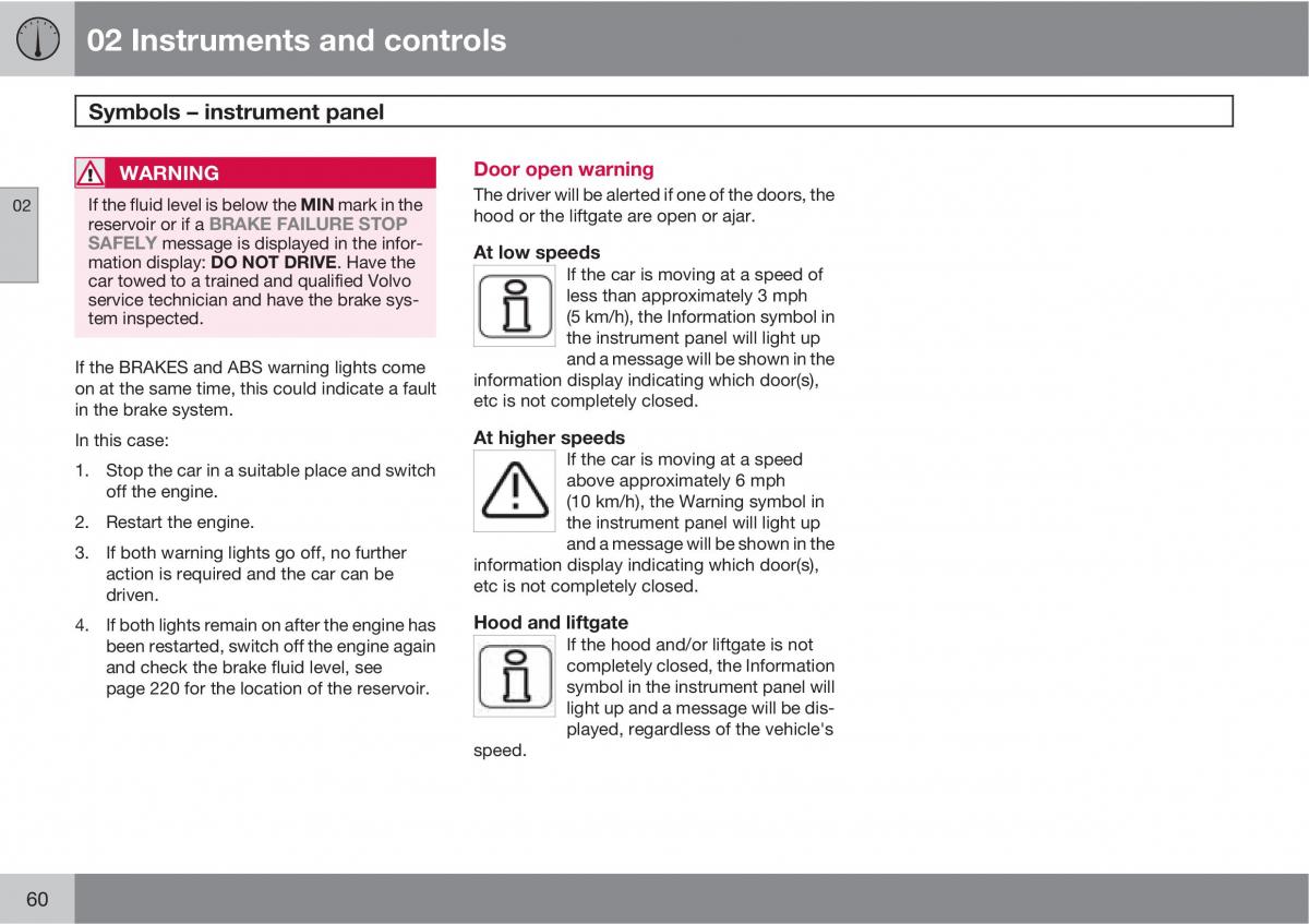 Volvo C30 owners manual / page 60