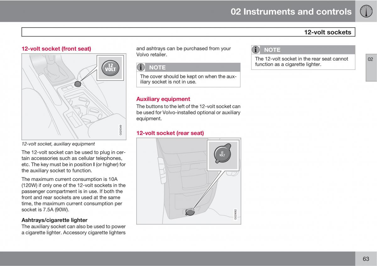 Volvo C30 owners manual / page 63