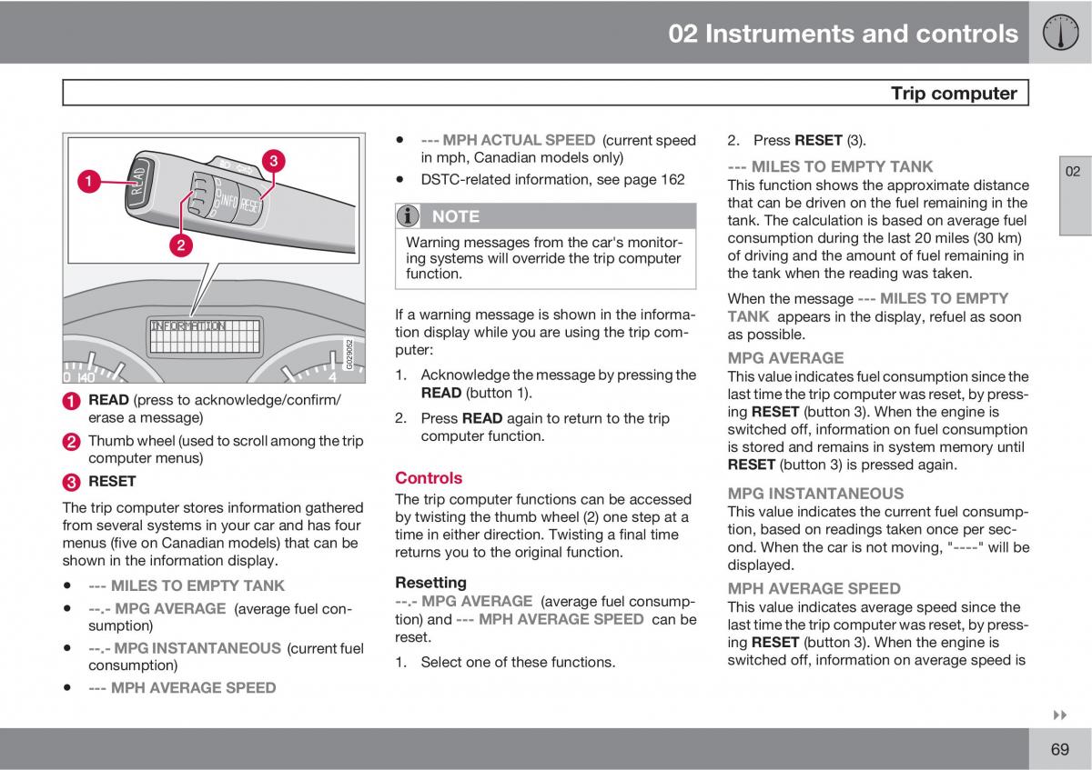 Volvo C30 owners manual / page 69