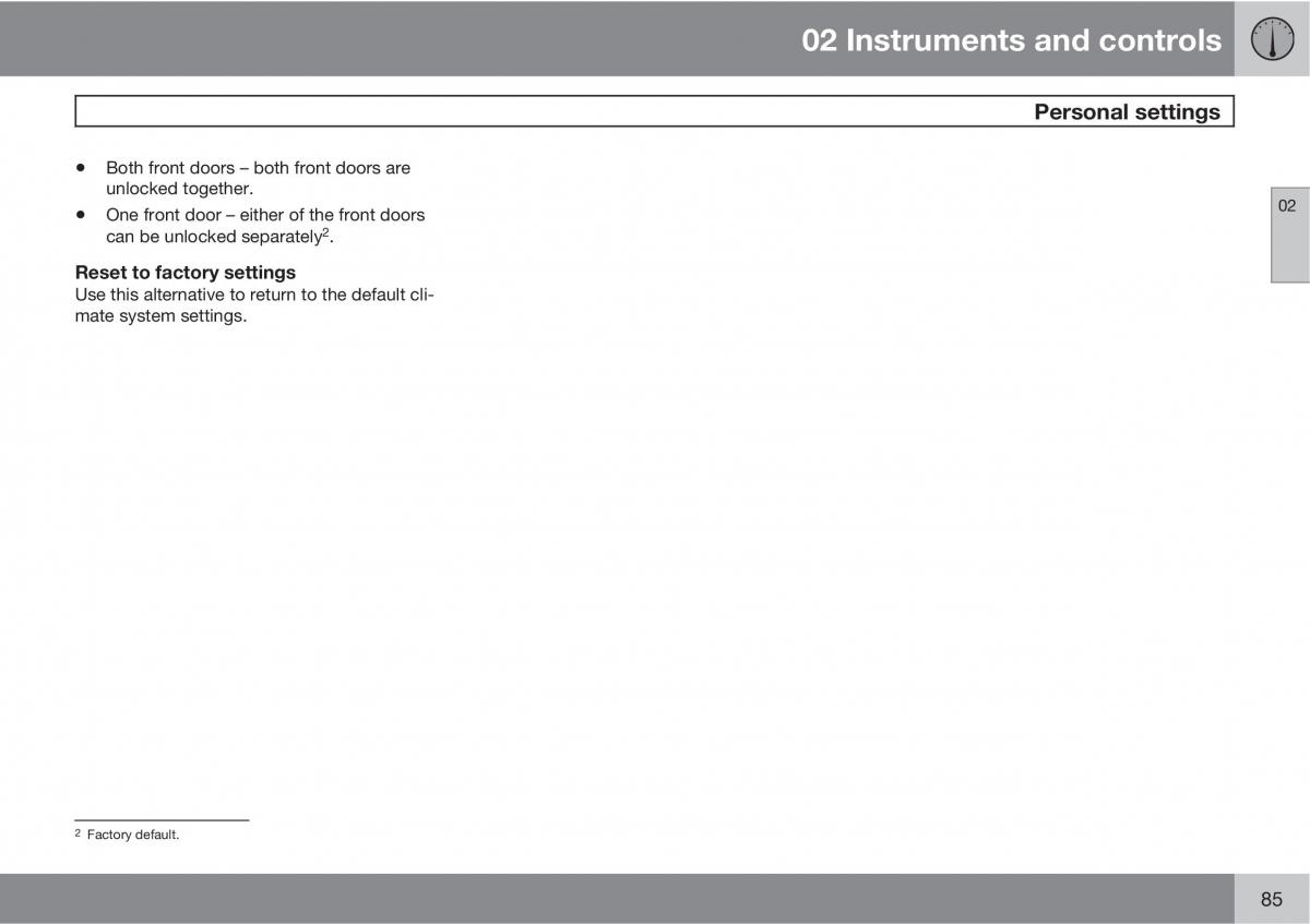 Volvo C30 owners manual / page 85