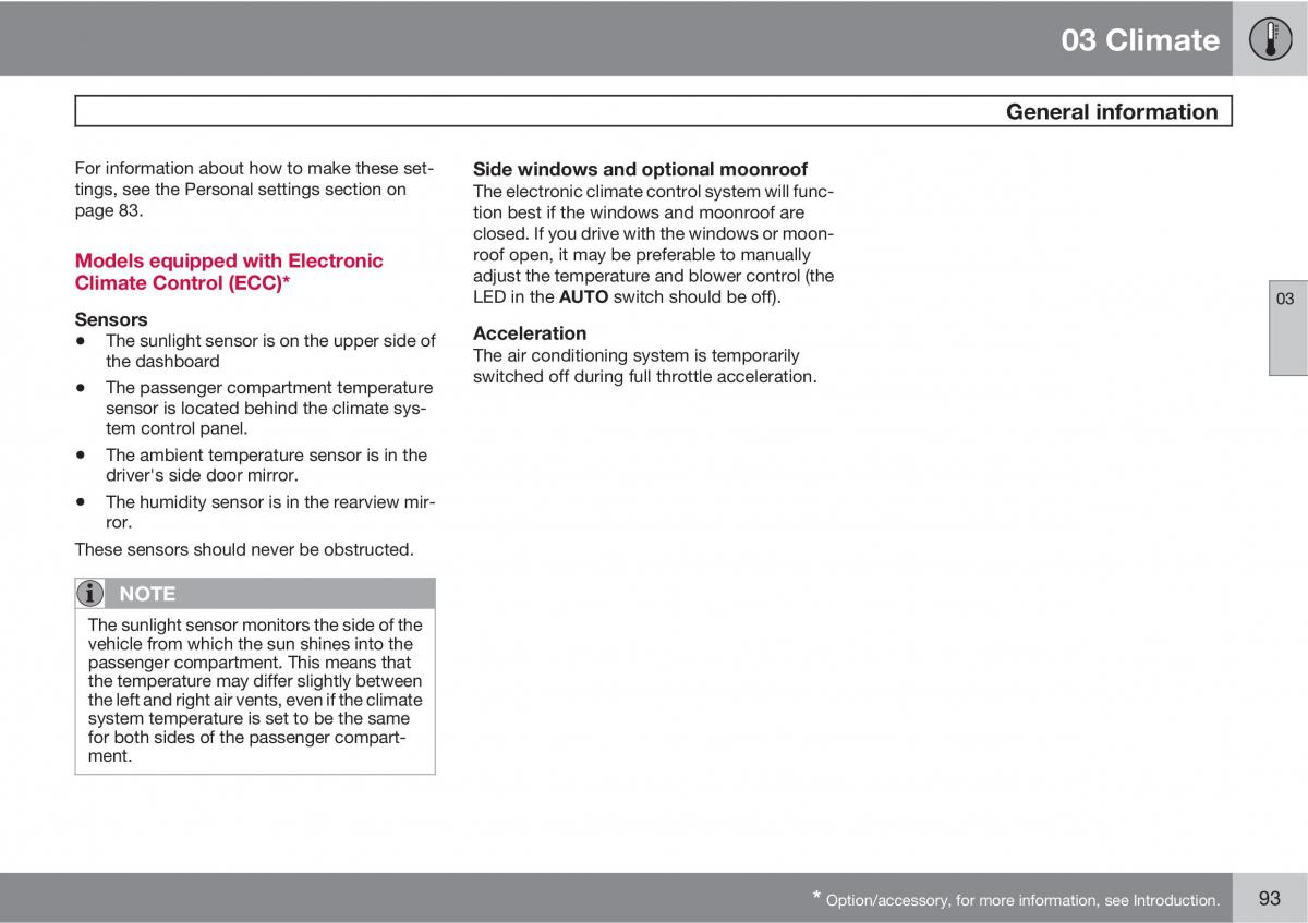 Volvo C30 owners manual / page 93