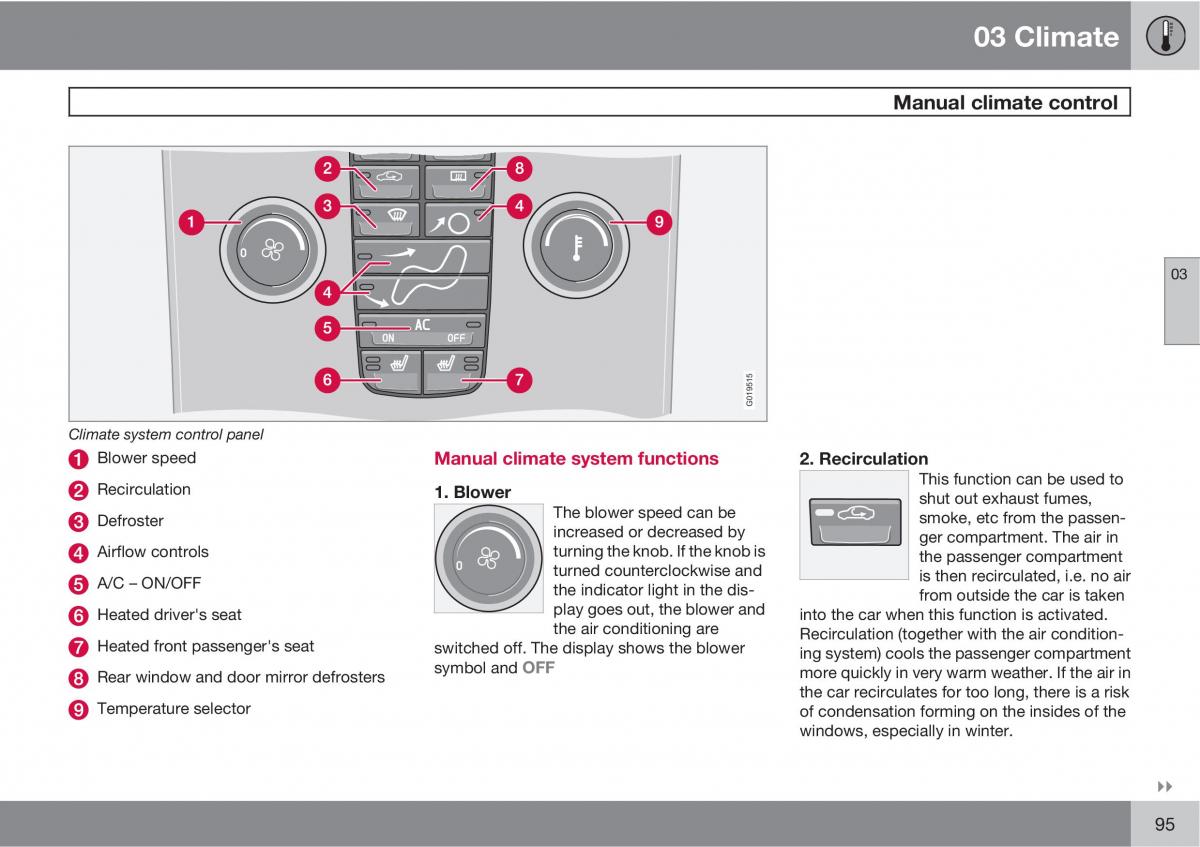 Volvo C30 owners manual / page 95