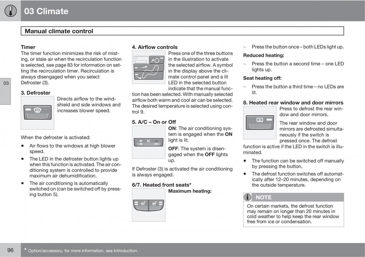 Volvo C30 owners manual / page 96