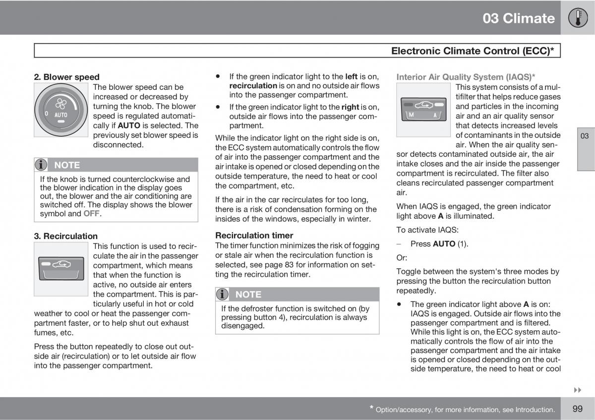 Volvo C30 owners manual / page 99