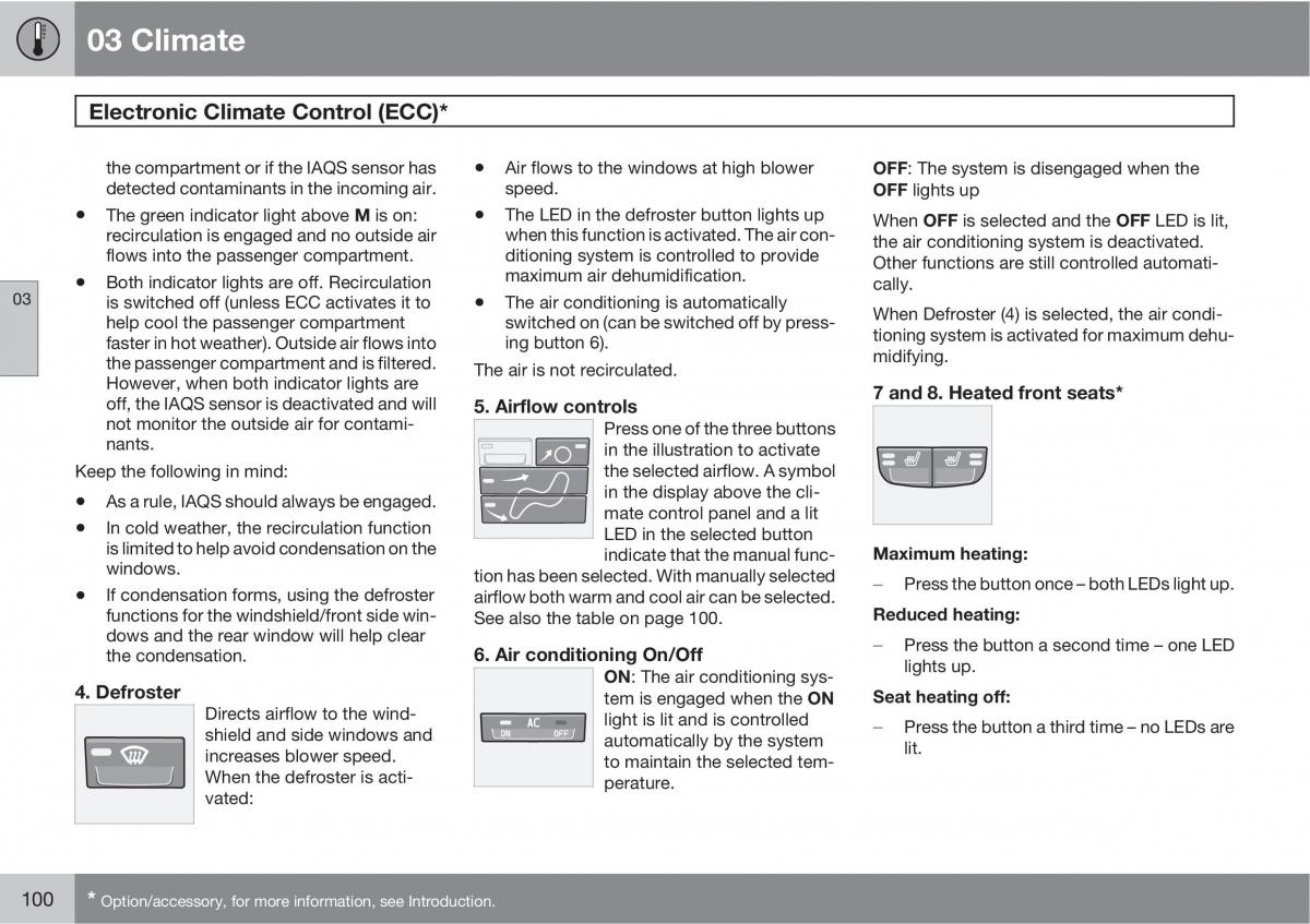 Volvo C30 owners manual / page 100