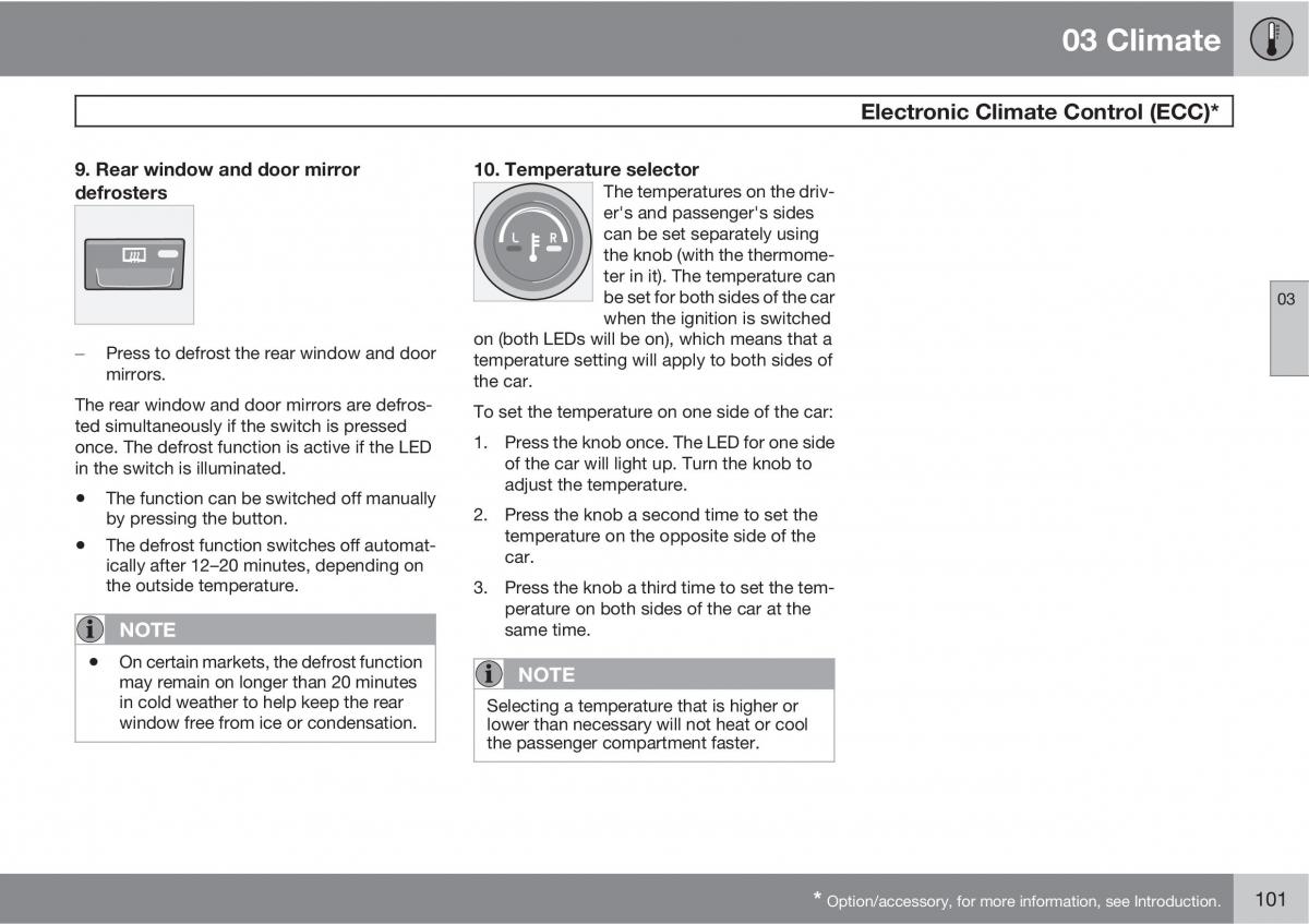 Volvo C30 owners manual / page 101