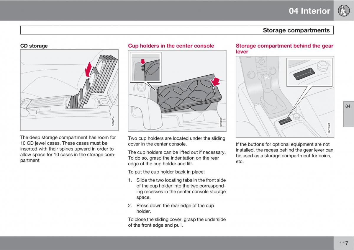 Volvo C30 owners manual / page 117