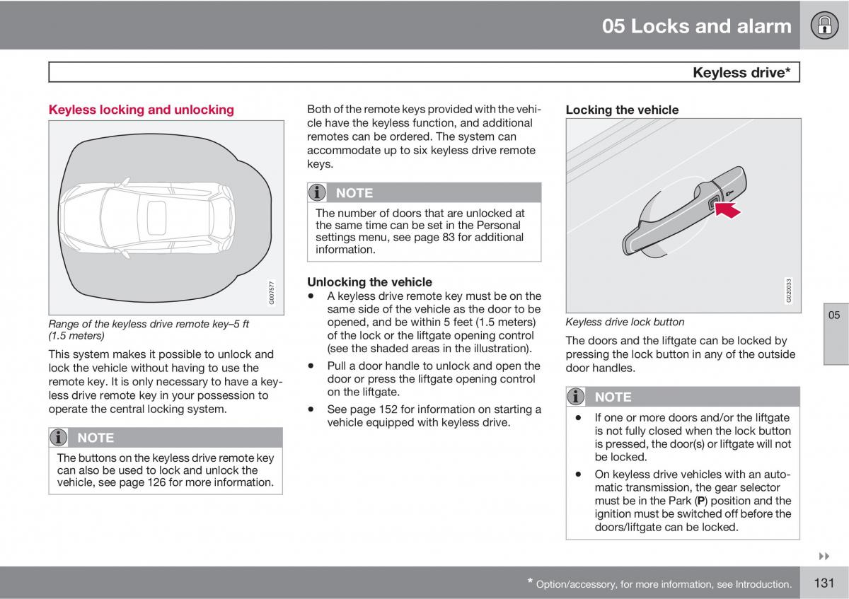 Volvo C30 owners manual / page 131