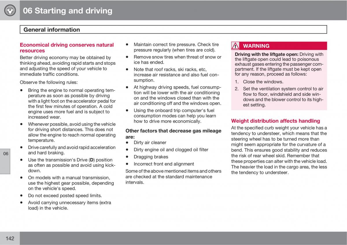 Volvo C30 owners manual / page 142