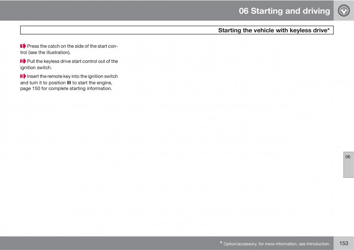 Volvo C30 owners manual / page 153