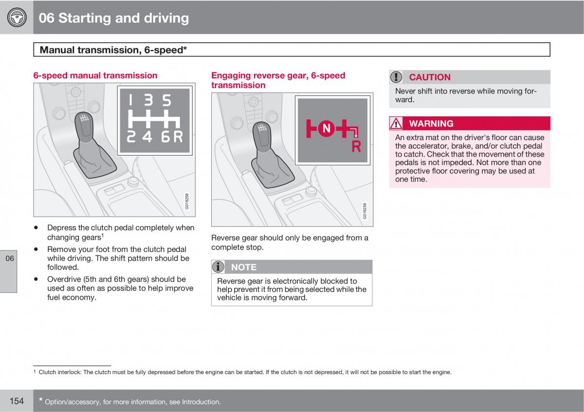 Volvo C30 owners manual / page 154