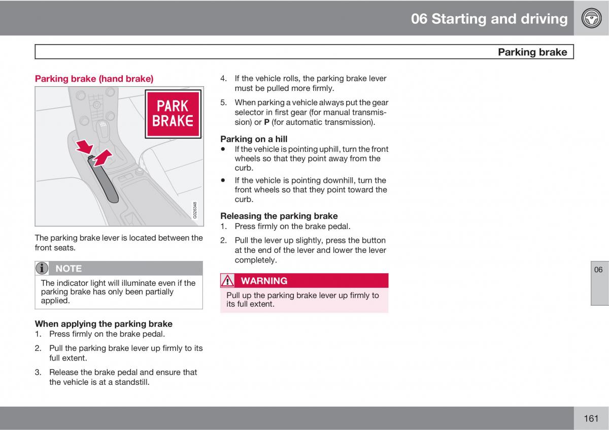 Volvo C30 owners manual / page 161