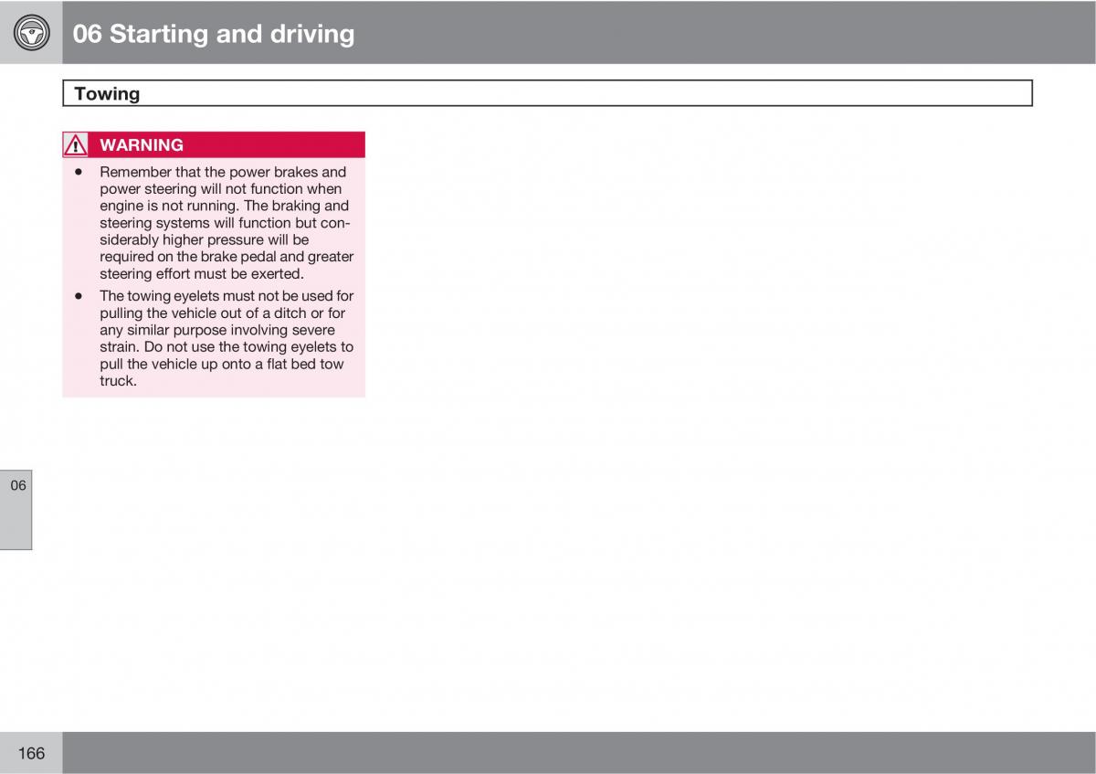 Volvo C30 owners manual / page 166