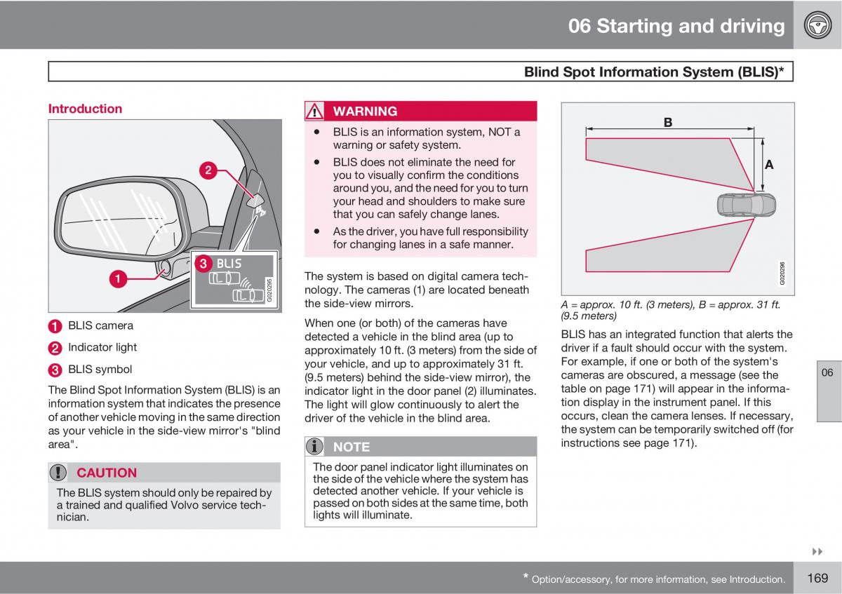 Volvo C30 owners manual / page 169