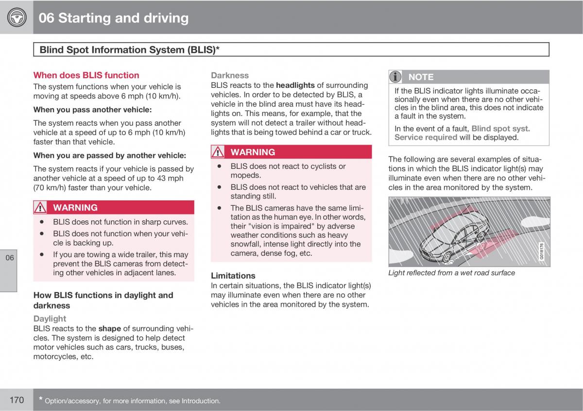 Volvo C30 owners manual / page 170